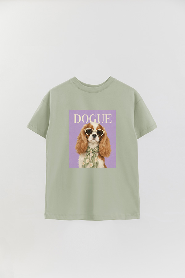 REMERA OVER ESTAMPADA DOGUE CAVALIER GARDEN MUSE