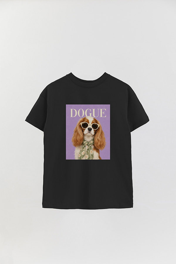 REMERA OVER ESTAMPADA DOGUE CAVALIER GARDEN MUSE