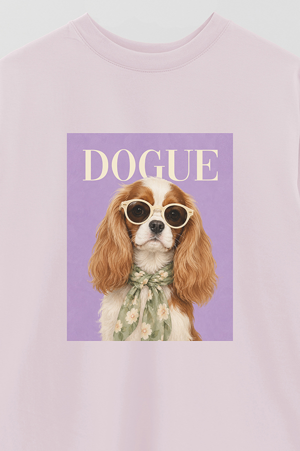 REMERA OVER ESTAMPADA DOGUE CAVALIER GARDEN MUSE