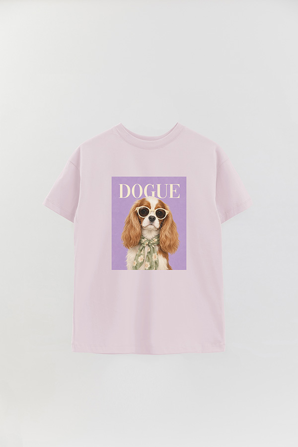 REMERA OVER ESTAMPADA DOGUE CAVALIER GARDEN MUSE