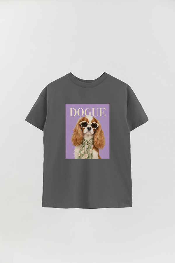 REMERA OVER ESTAMPADA DOGUE CAVALIER GARDEN MUSE