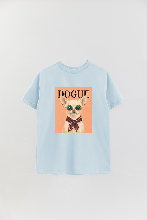 REMERA OVER ESTAMPADA DOGUE CAFE CHIHUAHUA