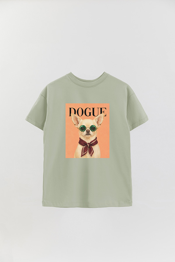 REMERA OVER ESTAMPADA DOGUE CAFE CHIHUAHUA