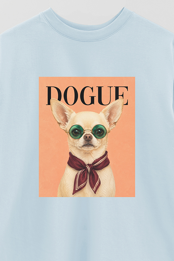REMERA OVER ESTAMPADA DOGUE CAFE CHIHUAHUA