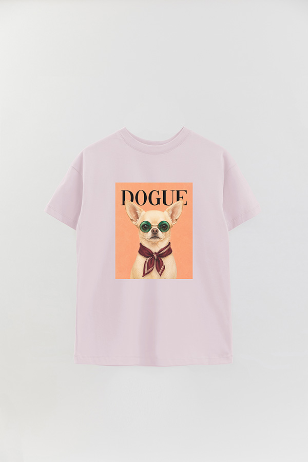 REMERA OVER ESTAMPADA DOGUE CAFE CHIHUAHUA