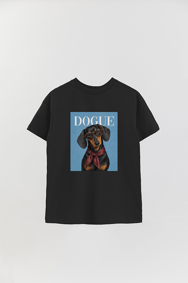 REMERA OVER ESTAMPADA DOGUE BOOKISH DACHSHUND