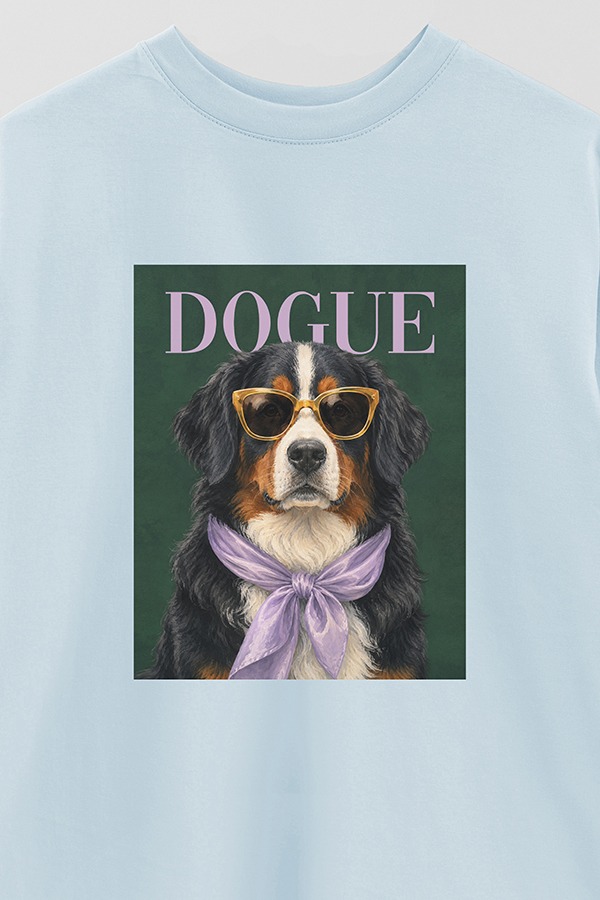 REMERA OVER ESTAMPADA DOGUE BERNESE MOUNTAIN GLAMOUR