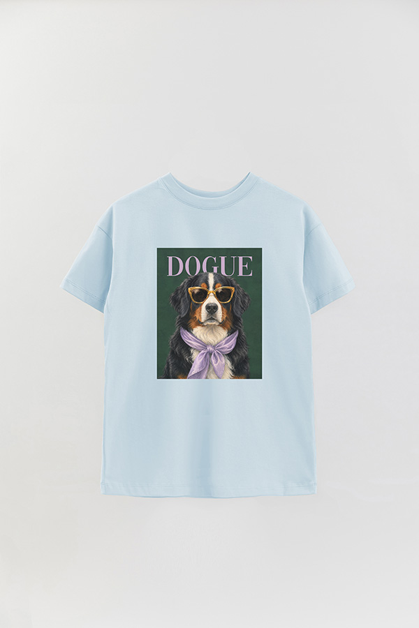 REMERA OVER ESTAMPADA DOGUE BERNESE MOUNTAIN GLAMOUR