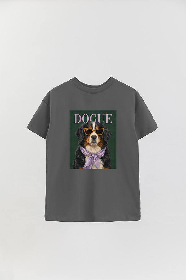 REMERA OVER ESTAMPADA DOGUE BERNESE MOUNTAIN GLAMOUR