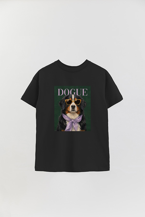 REMERA OVER ESTAMPADA DOGUE BERNESE MOUNTAIN GLAMOUR