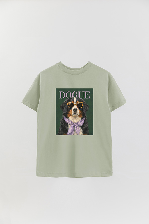 REMERA OVER ESTAMPADA DOGUE BERNESE MOUNTAIN GLAMOUR