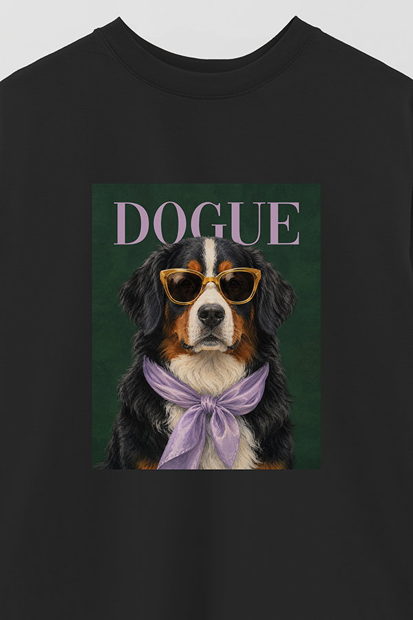 REMERA OVER ESTAMPADA DOGUE BERNESE MOUNTAIN GLAMOUR