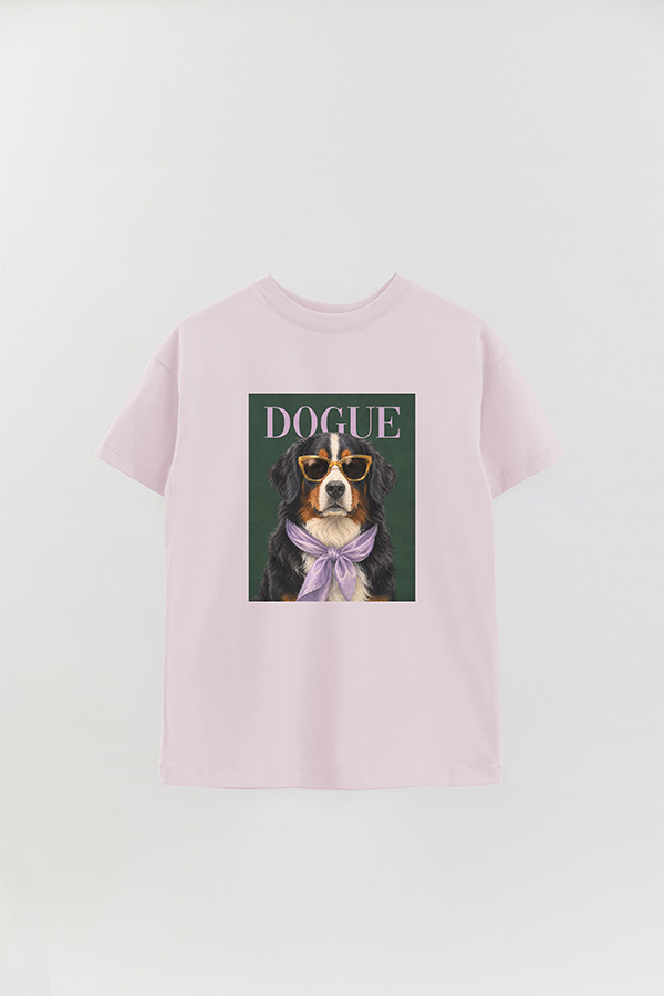 REMERA OVER ESTAMPADA DOGUE BERNESE MOUNTAIN GLAMOUR