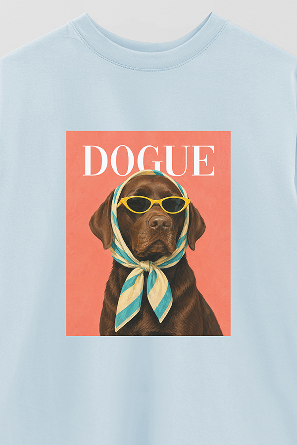REMERA OVER ESTAMPADA DOGUE BEACH CLUB LABRADOR