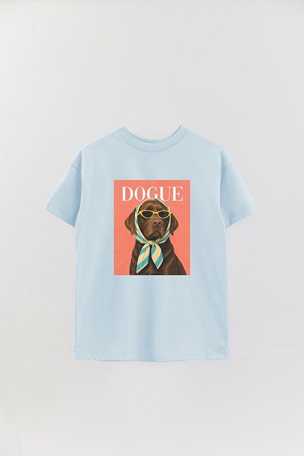 REMERA OVER ESTAMPADA DOGUE BEACH CLUB LABRADOR