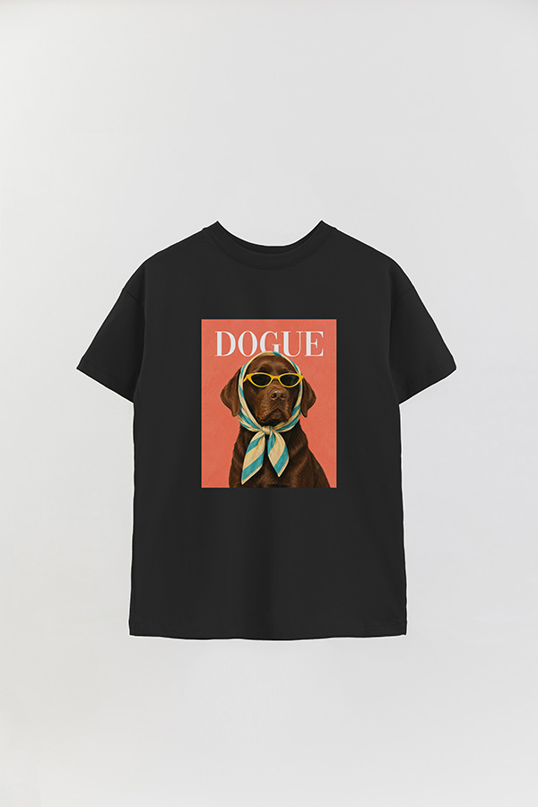 REMERA OVER ESTAMPADA DOGUE BEACH CLUB LABRADOR
