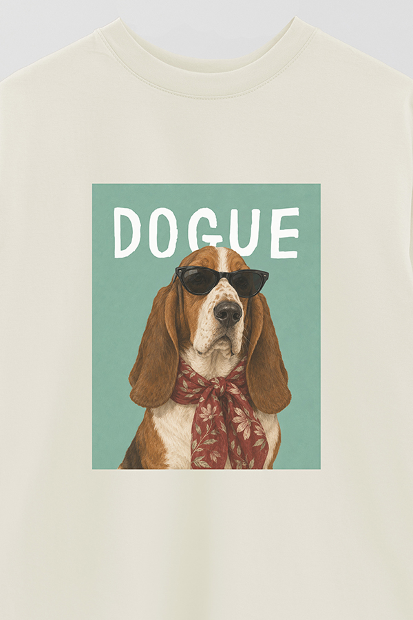 REMERA OVER ESTAMPADA DOGUE BASSET HOUND SOCIALITE