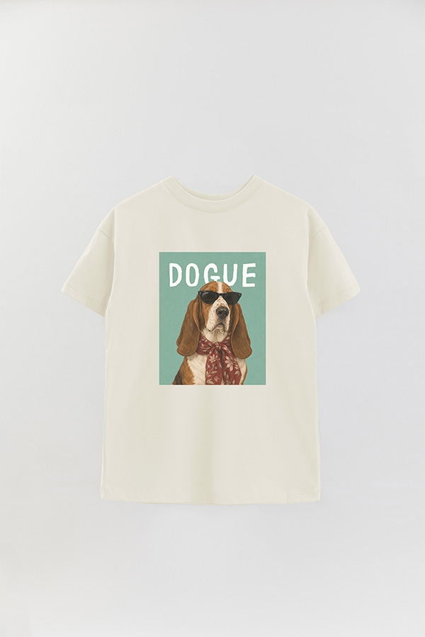 REMERA OVER ESTAMPADA DOGUE BASSET HOUND SOCIALITE