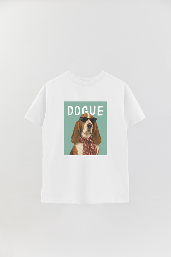 REMERA OVER ESTAMPADA DOGUE BASSET HOUND SOCIALITE