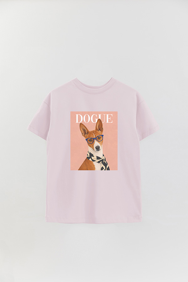 REMERA OVER ESTAMPADA DOGUE BASENJI MODERNIST