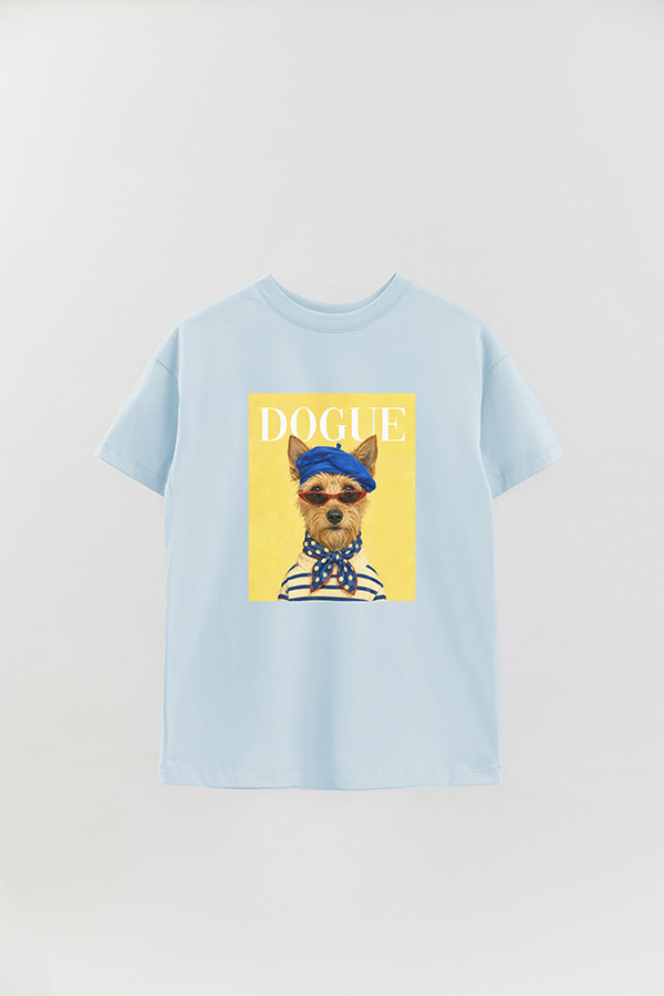 REMERA OVER ESTAMPADA DOGUE ART SCHOOL TERRIER