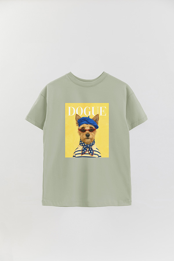 REMERA OVER ESTAMPADA DOGUE ART SCHOOL TERRIER