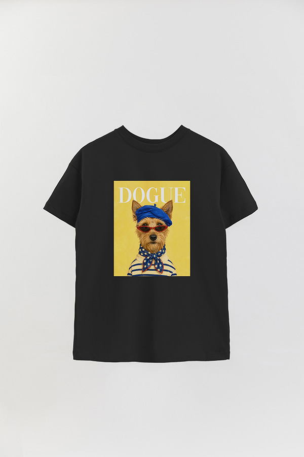 REMERA OVER ESTAMPADA DOGUE ART SCHOOL TERRIER
