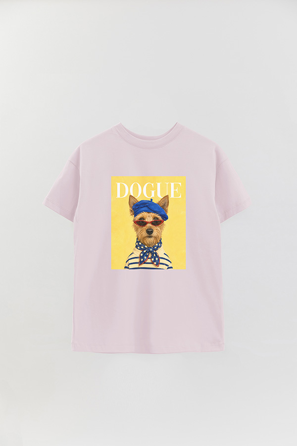 REMERA OVER ESTAMPADA DOGUE ART SCHOOL TERRIER