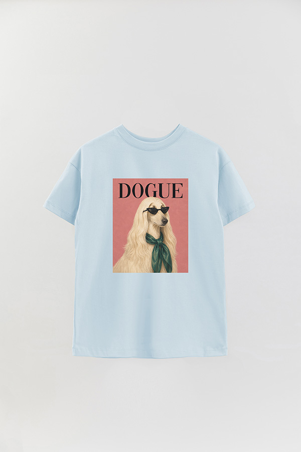 REMERA OVER ESTAMPADA DOGUE AFGHAN HOUND COUTURE