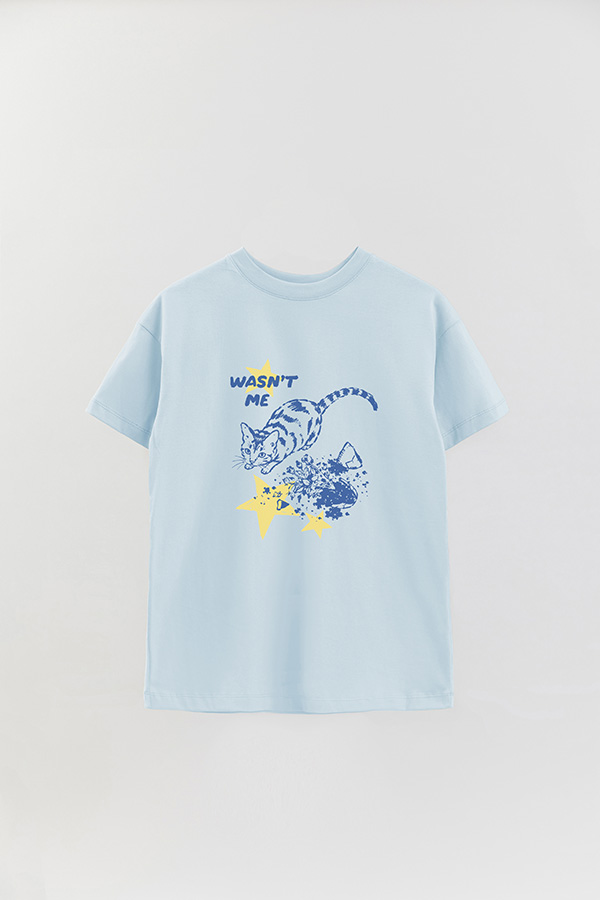 REMERA OVER ESTAMPADA CAT WASNT ME
