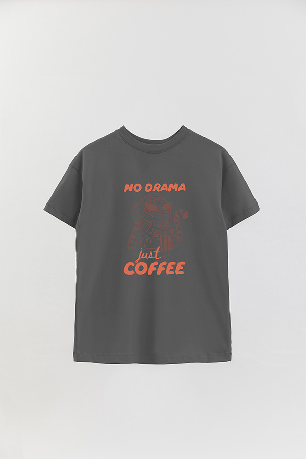 REMERA OVER ESTAMPADA CAT NO DRAMA