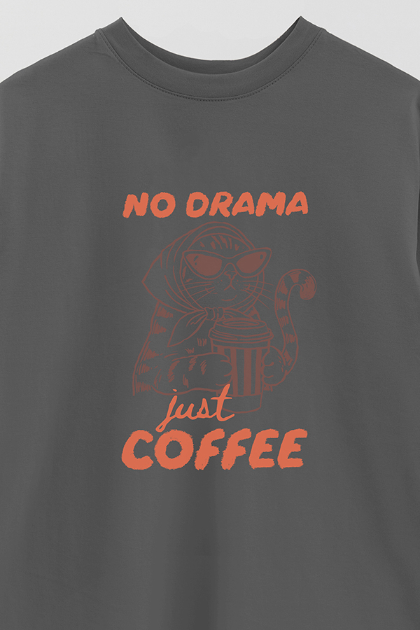 REMERA OVER ESTAMPADA CAT NO DRAMA