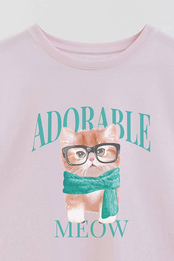 REMERA GIRL OVER KITTY DREAMS ADORABLE