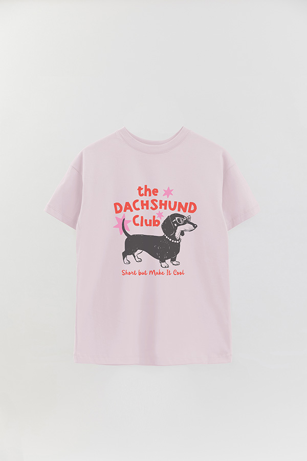 REMERA OVER ESTAMPADA DOG DACHSHUND CLUB