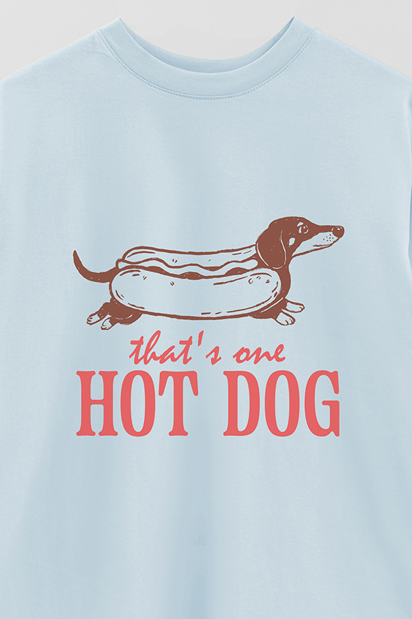 REMERA OVER ESTAMPADA DOG HOT DOG