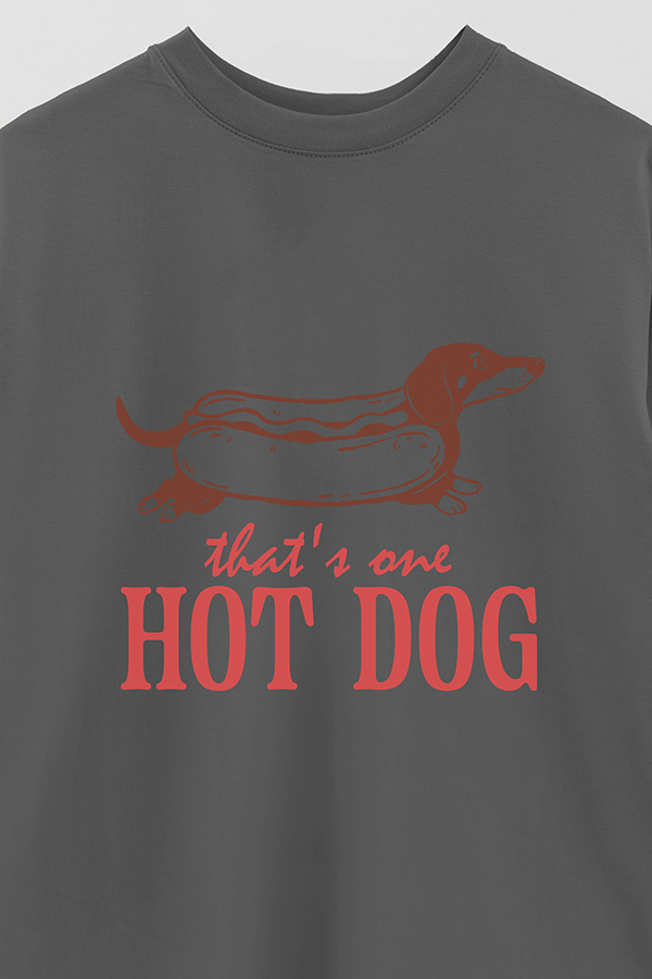 REMERA OVER ESTAMPADA DOG HOT DOG