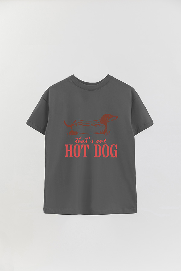 REMERA OVER ESTAMPADA DOG HOT DOG