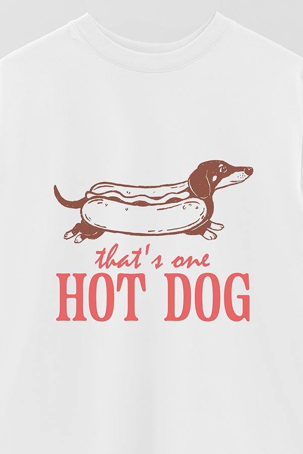 REMERA OVER ESTAMPADA DOG HOT DOG