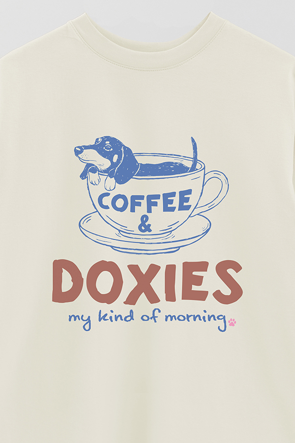 REMERA OVER ESTAMPADA DOG DOXIS