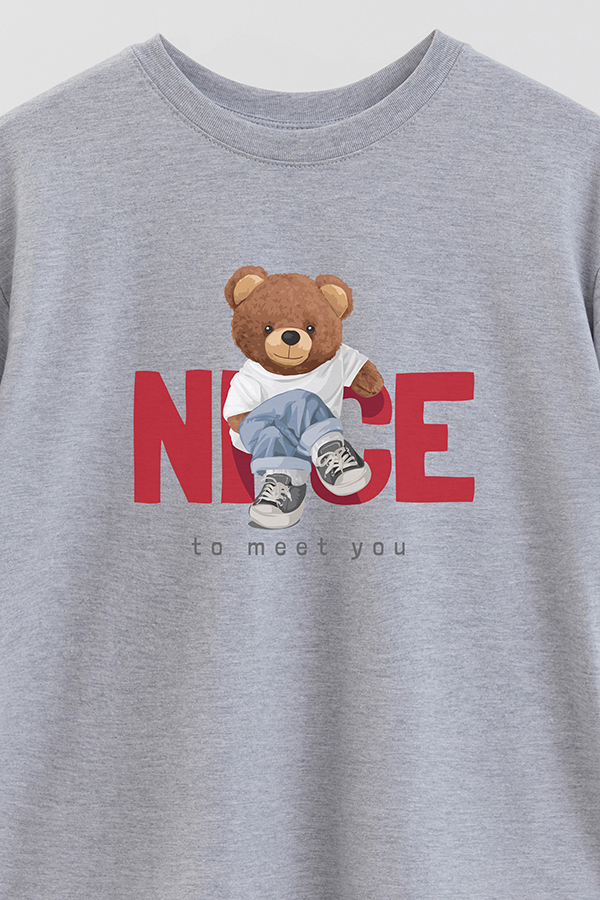 REMERA OVER ESTAMPADA UNISEX NICE TO MEET YOU