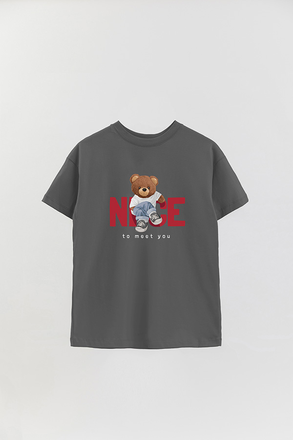 REMERA OVER ESTAMPADA UNISEX NICE TO MEET YOU