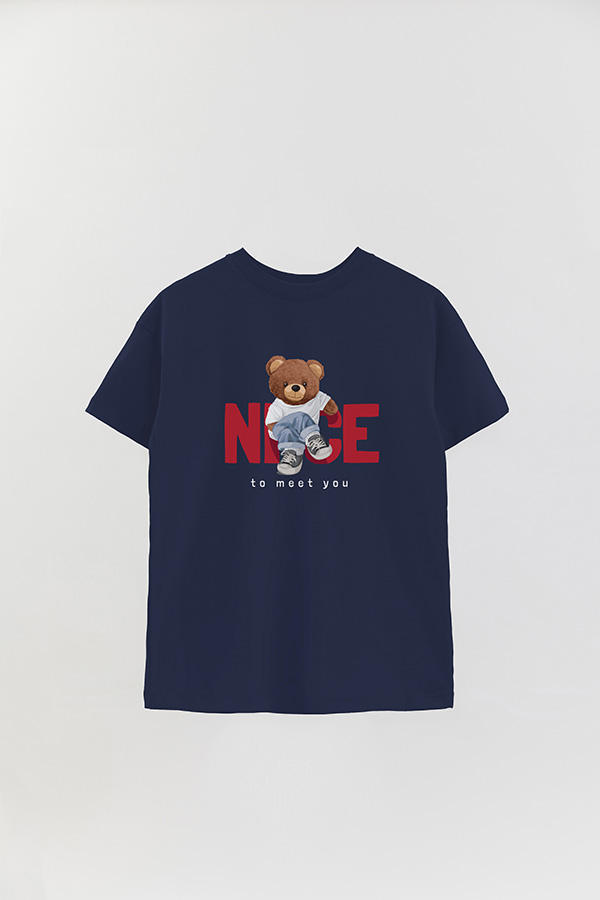REMERA OVER ESTAMPADA UNISEX NICE TO MEET YOU