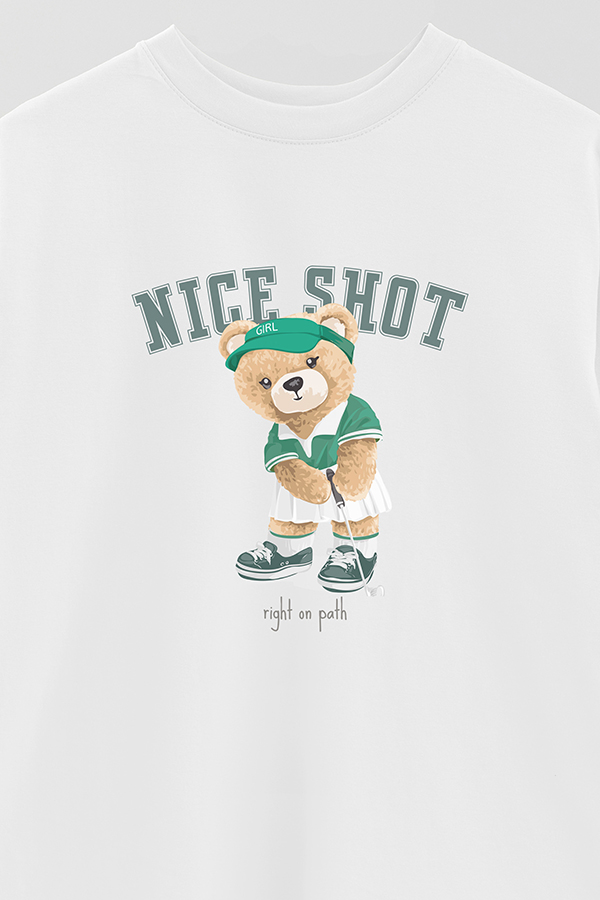 REMERA OVER ESTAMPADA UNISEX NICE SHOT