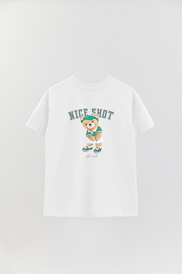 REMERA OVER ESTAMPADA UNISEX NICE SHOT