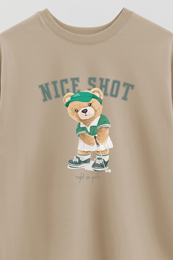 REMERA OVER ESTAMPADA UNISEX NICE SHOT