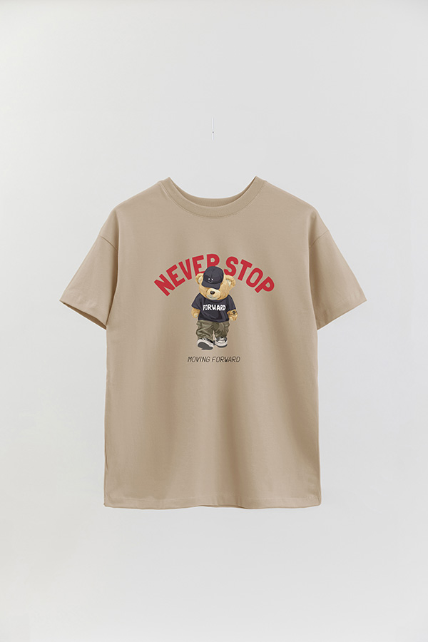 REMERA OVER ESTAMPADA UNISEX NEVER STOP