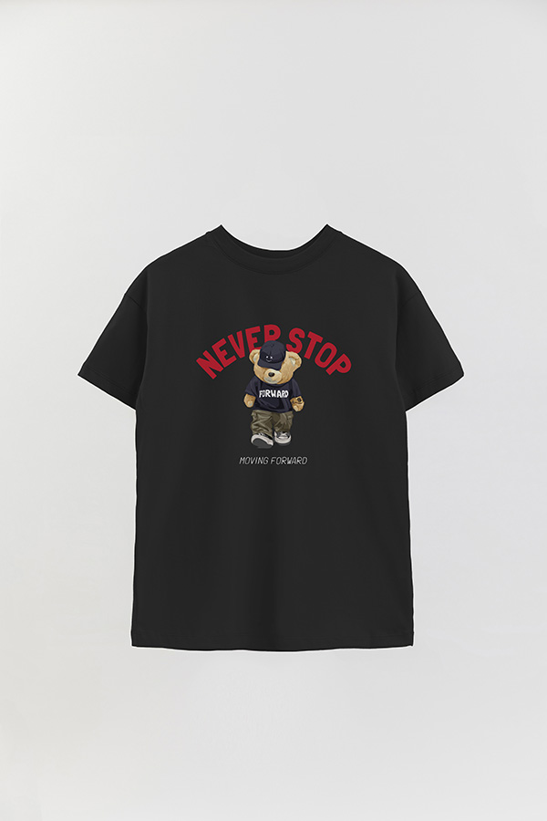 REMERA OVER ESTAMPADA UNISEX NEVER STOP