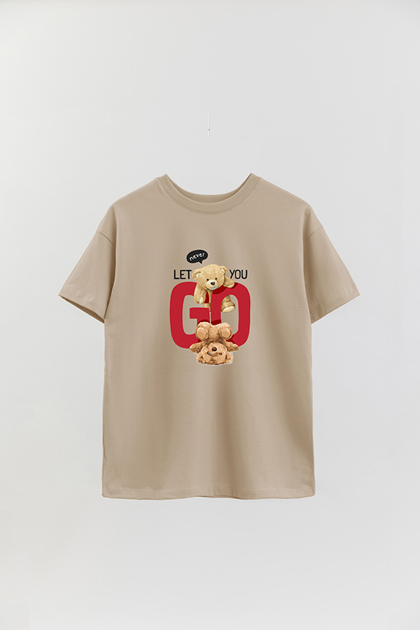 REMERA OVER ESTAMPADA UNISEX NEVER LET YOU GO