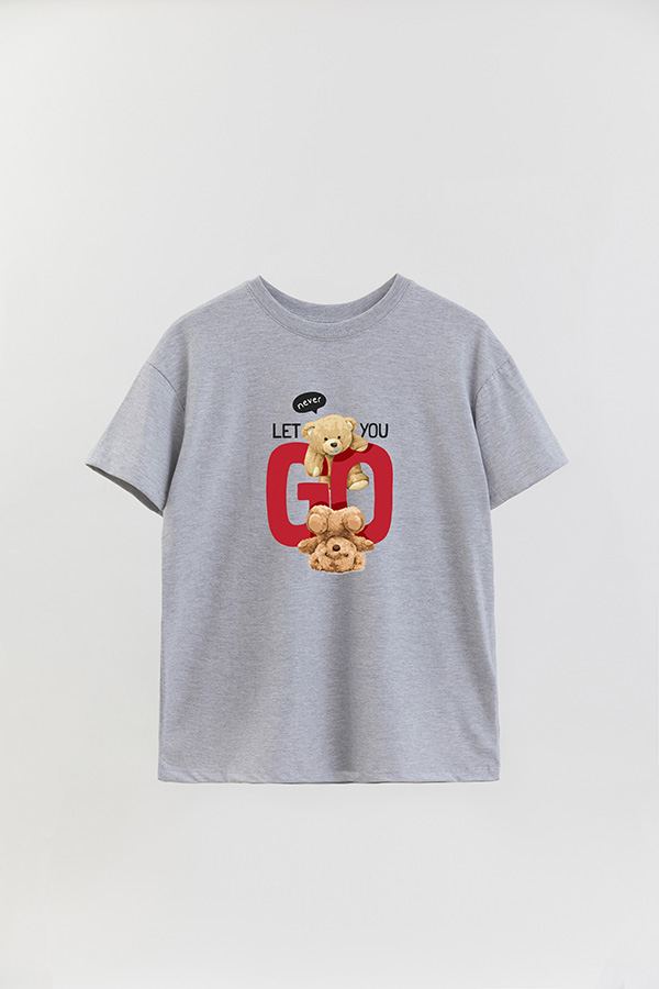 REMERA OVER ESTAMPADA UNISEX NEVER LET YOU GO