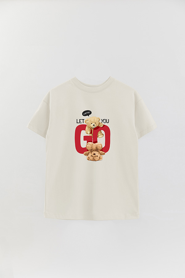 REMERA OVER ESTAMPADA UNISEX NEVER LET YOU GO